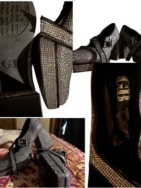 Gianni Bini 2-Night Sparkling Mary Jane Platform Heels 👠 🪩